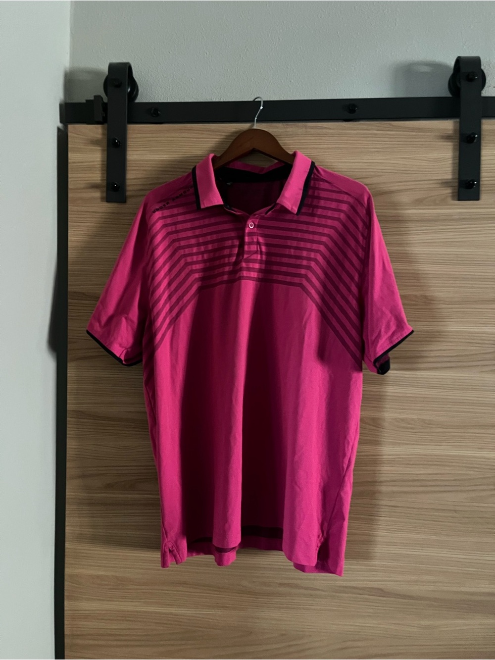Under Armour Men's Hot Pink Polo with Contrast Trim 2XL